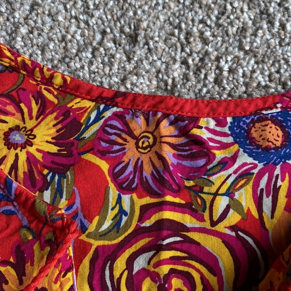 EUC Womens Medium Floral Red Caribbean Dress, sleeveless - Picture 6 of 7